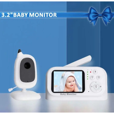 Monitor video pentru bebelusi cu camera si ecran LCD de 3.2 inchi cu camera vedere nocturna