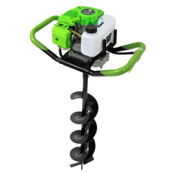 Motoburghiu benzina Craft Tec 4.5 kW 6 CP 58 CC rezervor 1.2 l verde MX200 motor 2 timpi diametru burghiu 150 mm