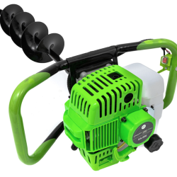 Motoburghiu benzina Craft Tec 4.5 kW 6 CP 58 CC rezervor 1.2 l verde MX200 motor 2 timpi diametru burghiu 150 mm