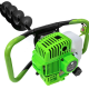 Motoburghiu benzina Craft Tec 4.5 kW 6 CP 58 CC rezervor 1.2 l verde MX200 motor 2 timpi diametru burghiu 150 mm