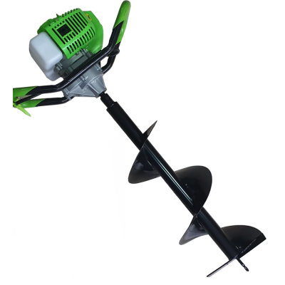 Motoburghiu benzina Craft Tec 4.5 kW 6 CP 58 CC rezervor 1.2 l verde MX200 motor 2 timpi diametru burghiu 150 mm