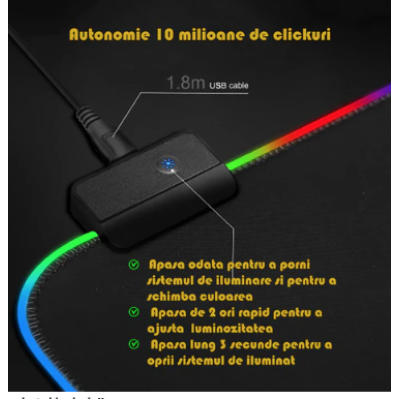 Mousepad Gaming Andowl Q R20 cu LED multicolor USB