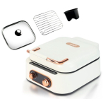 Multicooker RAF 3 In 1 Hot Pot Grill putere 1800W Alb