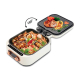 Multicooker RAF 3 In 1 Hot Pot Grill putere 1800W Alb