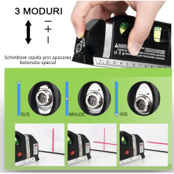 Nivela cu Laser Level Pro3 Multifunctionala cu Boloboc si Ruleta Nivela cu Laser Level Pro3 Multifunctionala cu Boloboc si Ruleta
