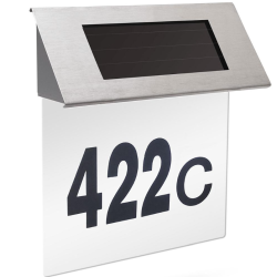 Numar casa solar LED fixare perete 20x18 cm