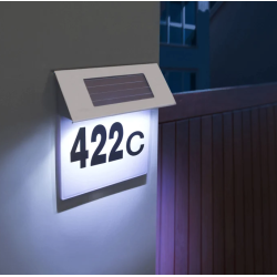 Numar de Casa cu LED si Panou Solar cifre de la 0 la 9 litere de la A la H 11446B