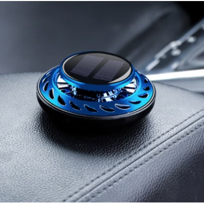 Odorizant auto cu incarcare solara ROTUND rezerve reutilizabile model minimalist