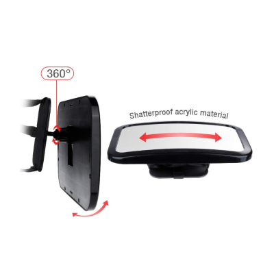 Oglinda auto supraveghere bebe fixare tetiera suport anti alunecare 360 grade