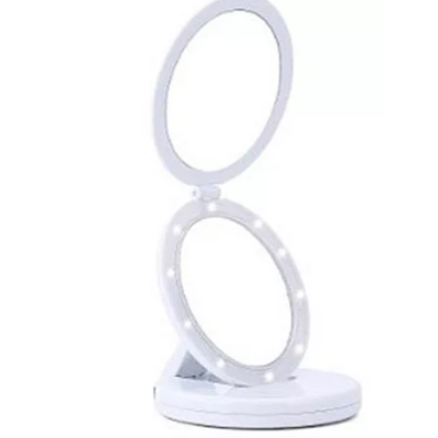 Oglinda cosmetica 2 in 1 Andowl Q MR80 pliabila led efect de lupa reincarcabila