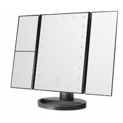 Oglinda cosmetica LED extensibila cu buton tactil