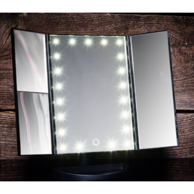 Oglinda cosmetica LED extensibila cu buton tactil