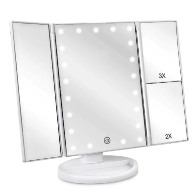 Oglinda cosmetica LED extensibila cu buton tactil