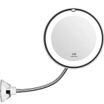 Oglinda Led Machiaj Flexibila cu Ventuza Marire 10x si Iluminare Q TL113