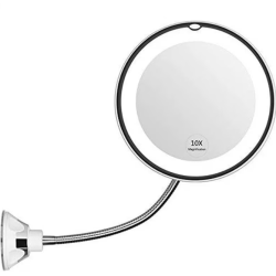 Oglinda Led Machiaj Flexibila cu Ventuza Marire 10x si Iluminare Q TL113