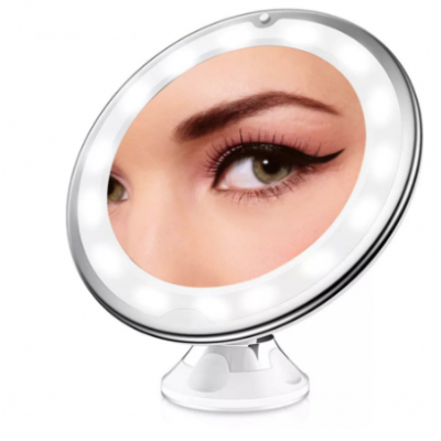 Oglinda Led Machiaj Flexibila cu Ventuza Marire 10x si Iluminare Q TL113