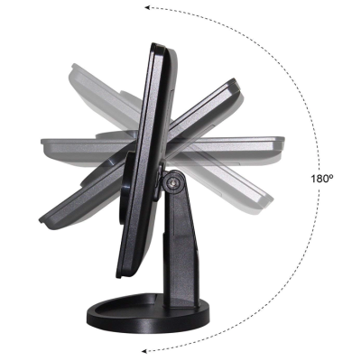 Oglinda pentru machiaj 16 LEDuri ecran tactil cu baza suport bijuterii Usb Alb