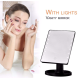 Oglinda pentru machiaj 16 LEDuri ecran tactil cu baza suport bijuterii Usb Alb