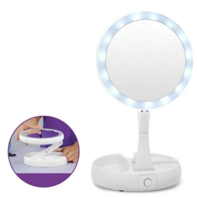 Oglinda Rotunda de machiaj AO 77900 pliabila cu LED