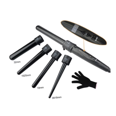 Ondulator 6 in 1 invelis ceramic 2 trepte temperatura 230 grade Manusa Negru