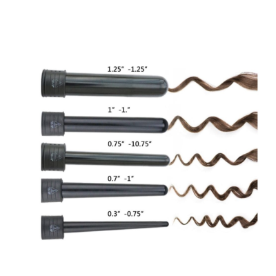 Ondulator 6 in 1 invelis ceramic 2 trepte temperatura 230 grade Manusa Negru