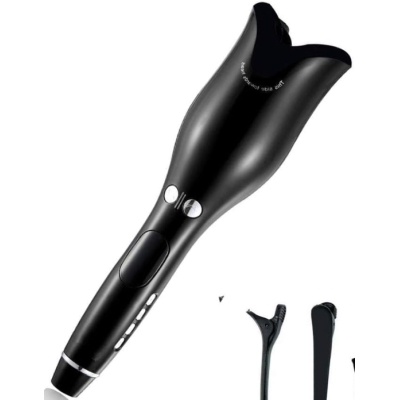 Ondulator automat ecran cu LCD temperatura reglabila rotatie de 360 de grad putere 55W 110 220V Negru