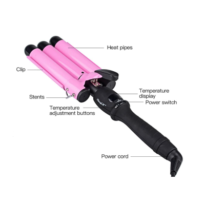 Ondulator pentru par in valuri cu 3 tuburi incalzire rapida BS