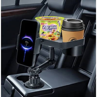Organizator auto 3 in 1 multifunctional cu suport telefon suport pahar tavita Q CP9 rotire 360 grade