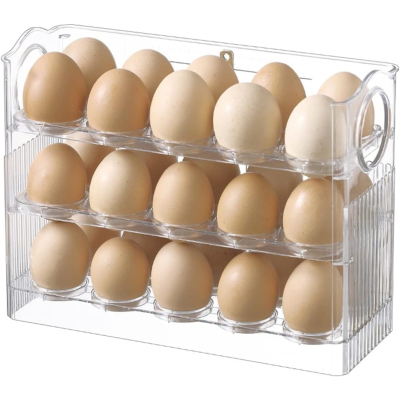 Organizator Cutie de Depozitare Oua cu Afisaj Data