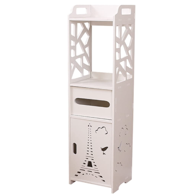 Organizator pentru baie sau camera alb cu 4 compartimente