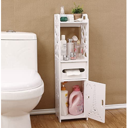 Organizator pentru baie sau camera alb cu 4 compartimente