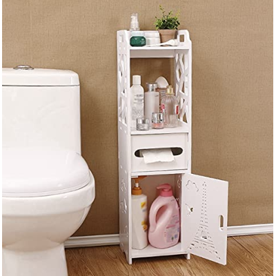 Organizator pentru baie sau camera alb cu 4 compartimente