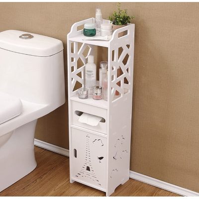 Organizator pentru baie sau camera alb cu 4 compartimente