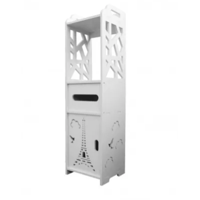 Organizator pentru baie sau camera alb cu 4 compartimente