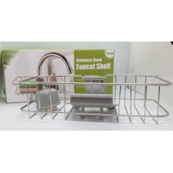 Organizator pentru chiuveta cu prindere pe robinet, otel inoxidabil