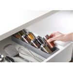 Organizator pentru condimente, 8 compartimente, Gri