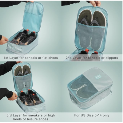 Organizator pentru incaltaminte cu 2 compartimente 22x15x30cm