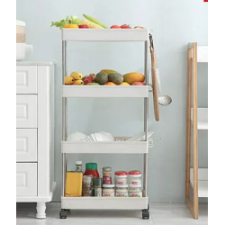 Organizator tip carucior multifuncional cu 4 rafturi Alb MD