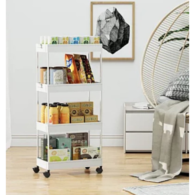 Organizator tip carucior multifuncional cu 4 rafturi Alb MD