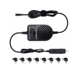 Pachet Incarcator auto universal pentru laptop, 80W cu 8 conectori