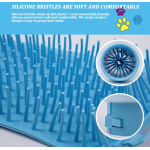 Pahar cu perii MARE ALBASTRU pentru Curatarea si Dezinfectarea Labutelor Animalelor 