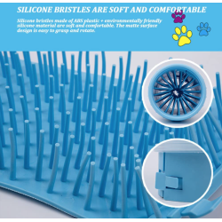 Pahar cu perii MARE ALBASTRU pentru Curatarea si Dezinfectarea Labutelor Animalelor 