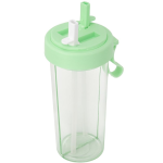 Pahar dublu 600 ml cu 2 paie VERDE