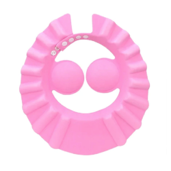 Palarie tip aparatoare pentru ochi si urechi pentru spalat pe cap si protectie solara pentru bebelusi ROZ