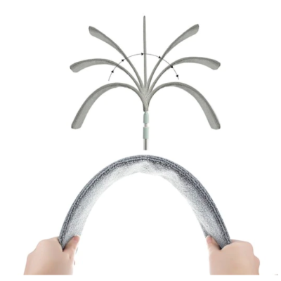 Pamatuf microfibra telescopic 2.5m. cu doua capete pentru zone greu accesibile