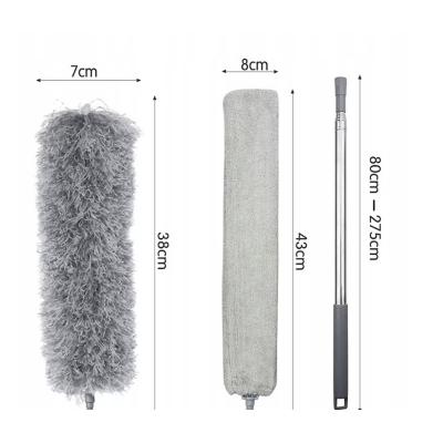 Pamatuf pentru praf cu coada telescopica pentru zone greu accesibile 3 piese