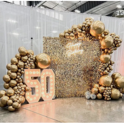 Panou decorativ model patrat cu paiete ALB CAMELEON 30 x 30 cm