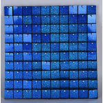 Panou decorativ model patrat cu paiete ALBASTRU 30 x 30 cm