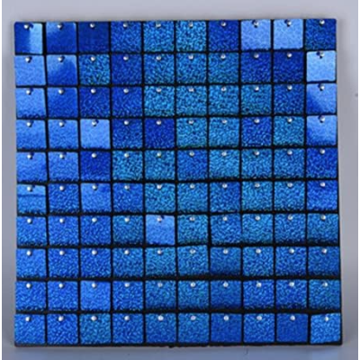 Panou decorativ model patrat cu paiete ALBASTRU 30 x 30 cm