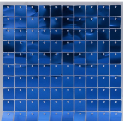 Panou decorativ model patrat cu paiete ALBASTRU 30 x 30 cm